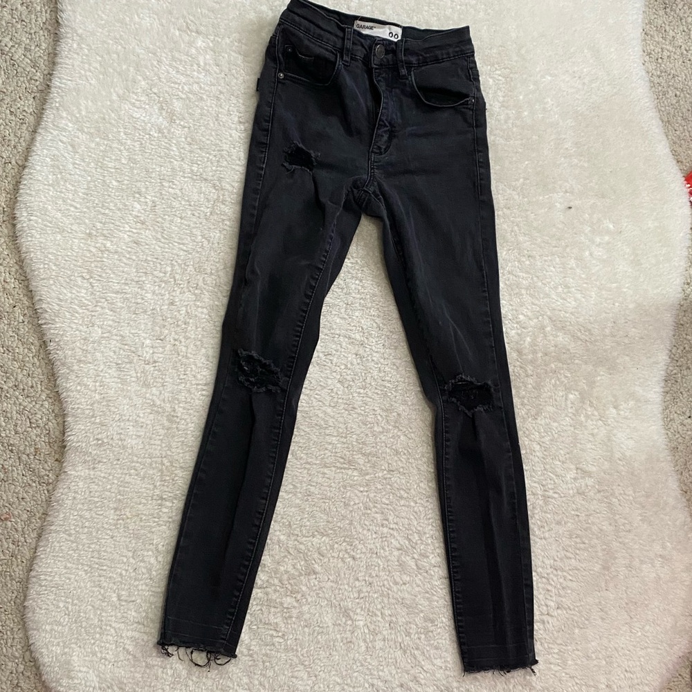 Garage 00 distressed ankle Jeggings